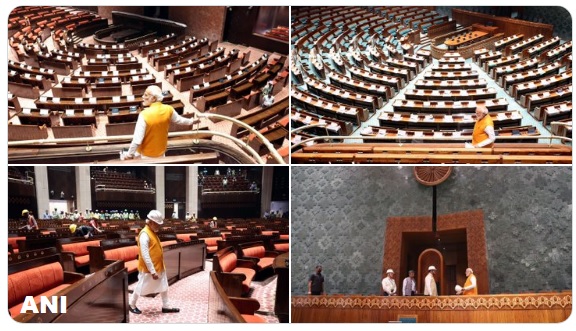 PM Visits Under-Construction New Parliament Building