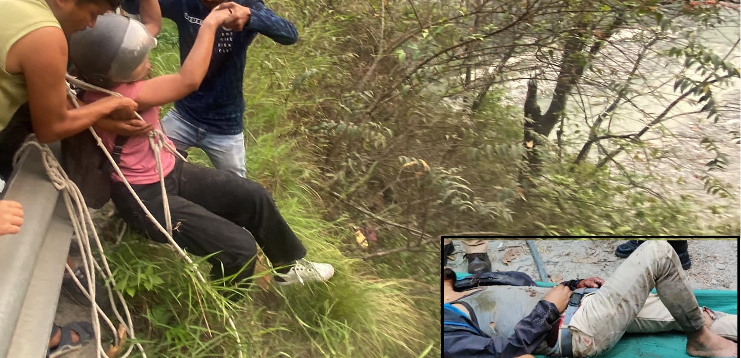 Biker couple newly married met an accident near Oasis Cafe along NH10, Majhitar (Rangpo)
