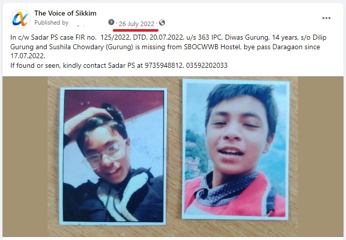 DNA of Skeleton to be tested with that of missing child’s parents says SP Gangtok