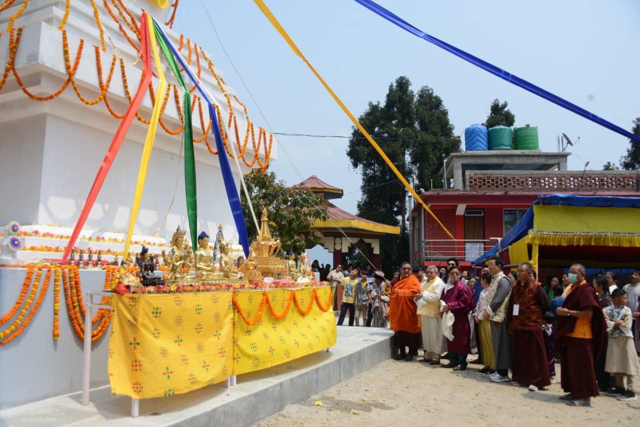 Ancient Buddhist relics on display at Kathok Monastery, Pakyong