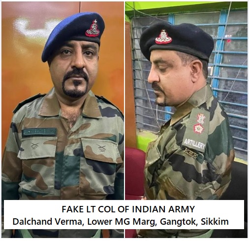 Fake Lt Col Indian Army Hailing From Sikkim Arrested