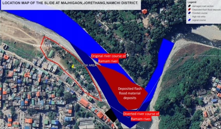 Team of Geologists Makes Observation On Jorethang Recent Landslide Areas