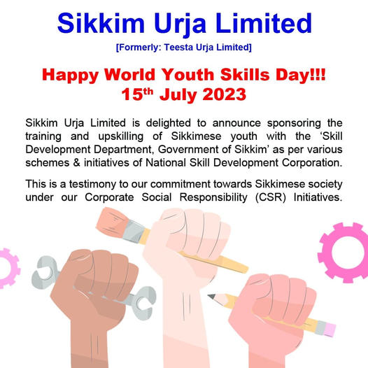 Sikkim Urja Limited Aims To Train More Than 1600 Youths of Sikkim