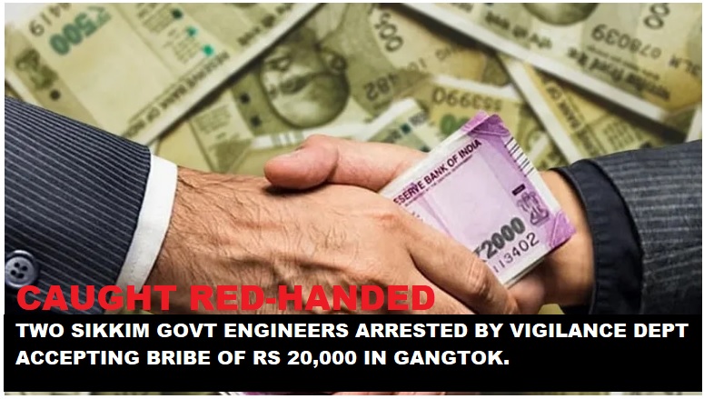 Sikkim Corruption: Two Building and Housing Department Engineers Arrested by Vigilance