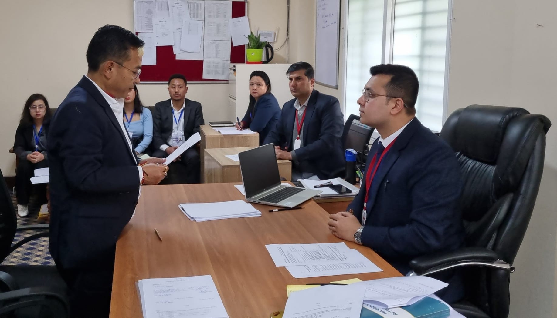 Nomination filing begun on fourth day, PS Golay files from Soreng District