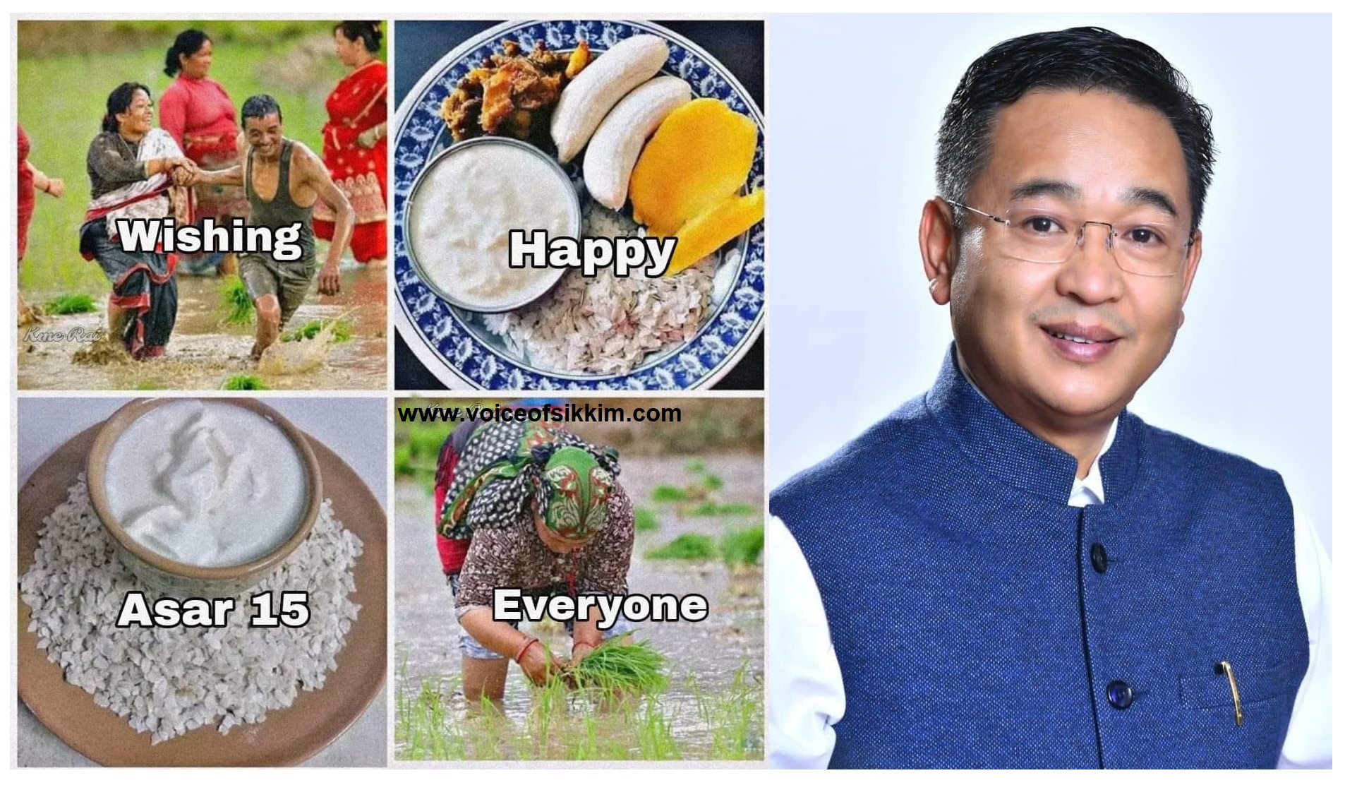 Chief Minister Prem Singh Tamang Extends Warm Wishes on Asar 15