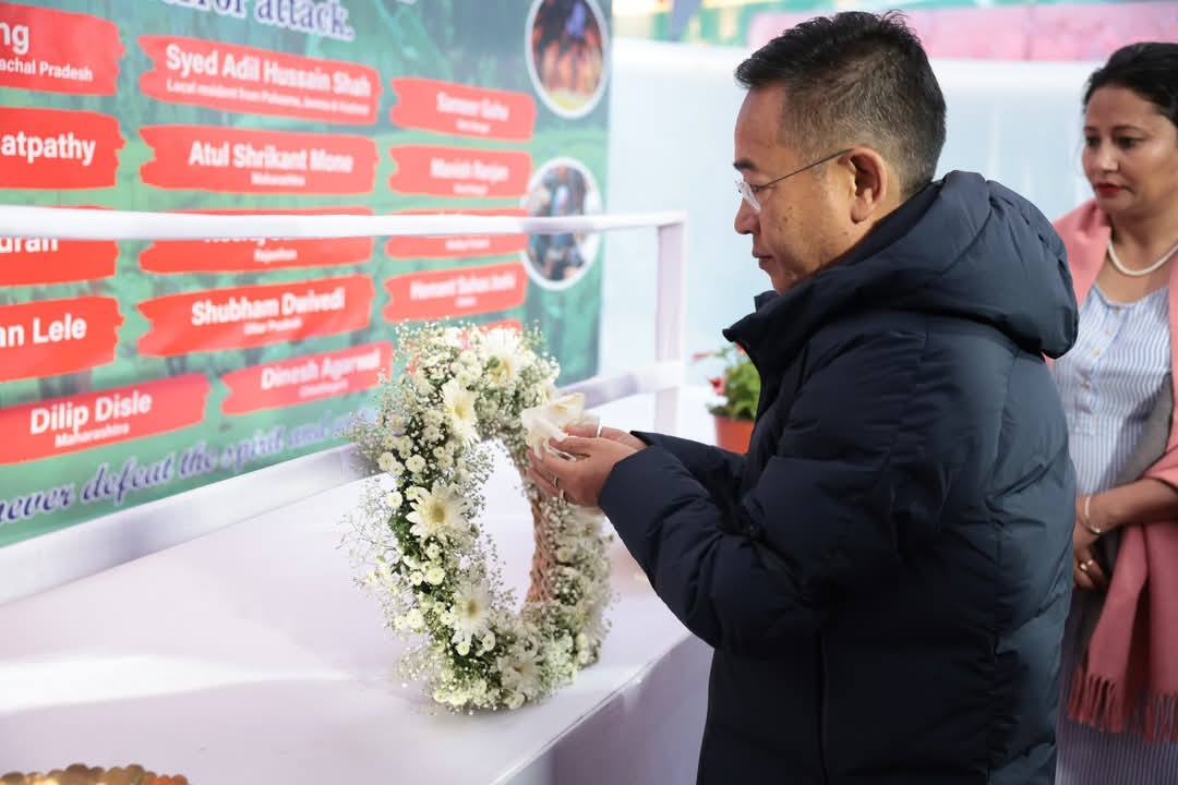 Sikkim Stands United Against Terror: CM PS Tamang Leads Candle March in Gangtok