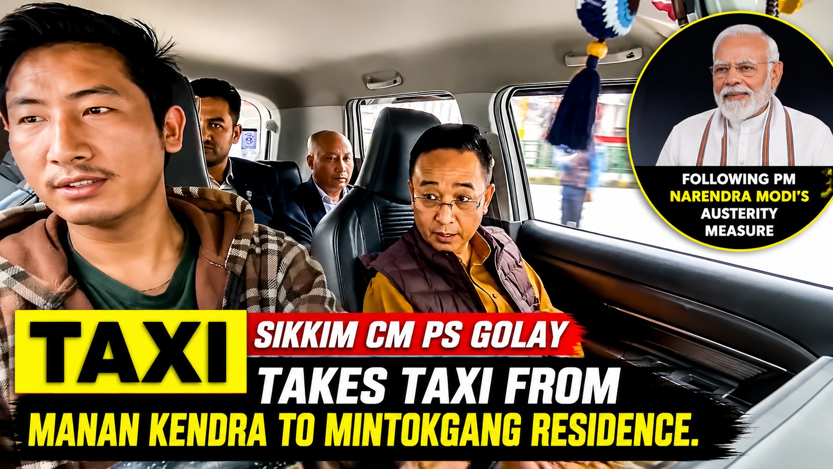 CM Prem Singh Golay Opts for Taxi Ride Home, Highlights Simplicity and Fuel Conservation