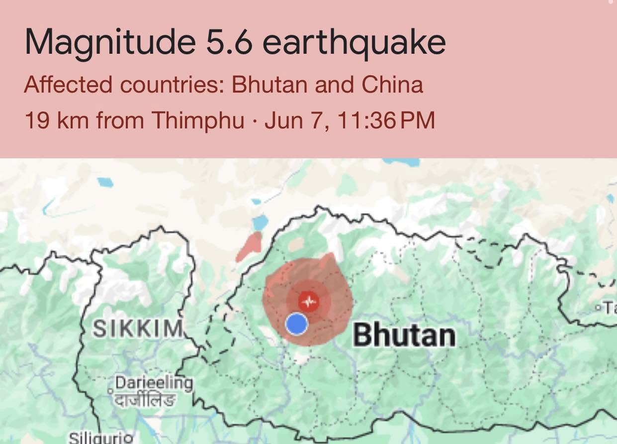 Bhutan Earthquake Triggers Tremors Across Sikkim, North Bengal, Residents Rush Outdoors
