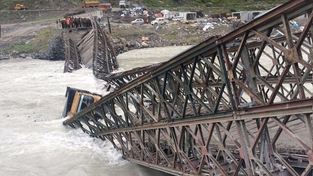 Kinnaur Bailey Bridge Collapse After Overloaded Truck