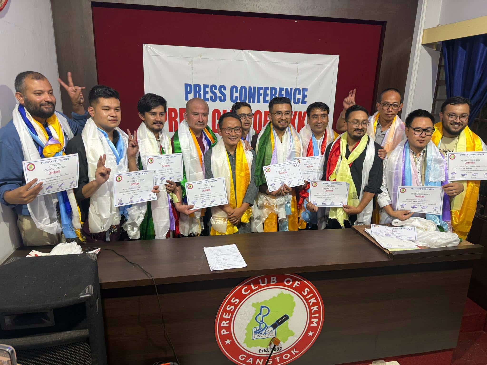 SKM Congratulates Newly Elected Press Club of Sikkim Executive Committee