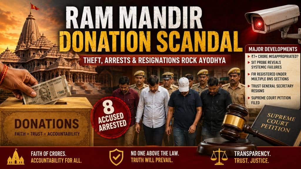 Ram Mandir Donation Theft: 8 Arrested, Champat Rai Resigns as ₹7 Crore Embezzlement Scandal Shakes Ayodhya Trust