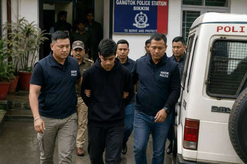 Gangtok Police press briefing on Pakistan-linked terror module bust in Sikkim
