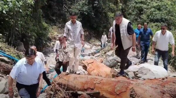 BJP Sikkim Delegation Visits Landslide-Hit Tumin-Lingi; Sapta Kanya Falls Infrastructure Washed Away BJP Sikkim Delegation Visits Landslide-Hit Tumin-Lingi; Sapta Kanya Falls Infrastructure Washed Away