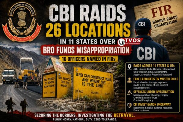CBI searches in BRO funds misappropriation case across 11 states India CBI searches in BRO funds misappropriation case across 11 states India