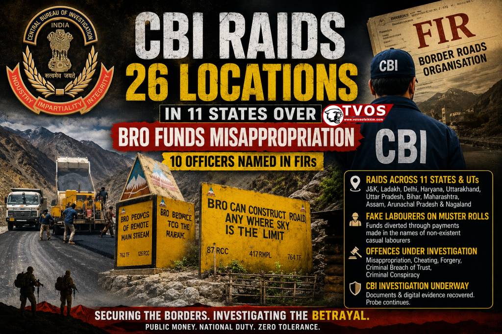 CBI searches in BRO funds misappropriation case across 11 states India