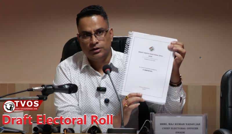 Chief Electoral Officer Sikkim press note showing SIR 2026 enumeration phase key findings with elector data chart