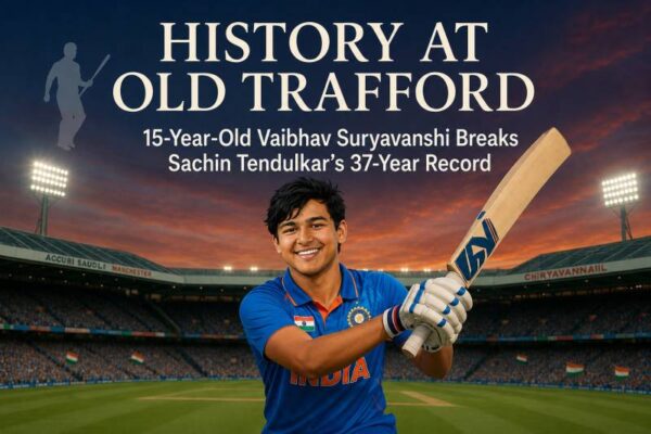 History At Old Trafford: 15-Year-Old Vaibhav Sooryavanshi Breaks Sachin Tendulkar's 37-Year Record History At Old Trafford: 15-Year-Old Vaibhav Sooryavanshi Breaks Sachin Tendulkar's 37-Year Record