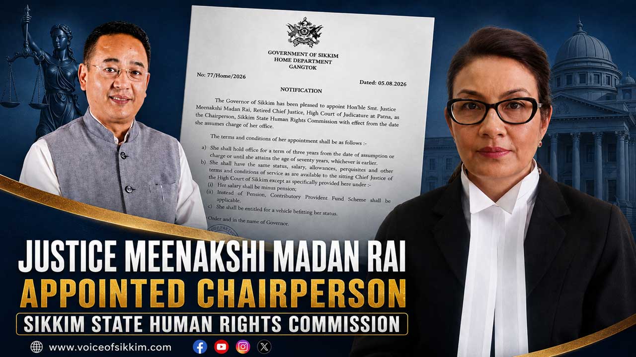 Justice Meenakshi Madan Rai Appointed Chairperson of Sikkim Human Rights Commission