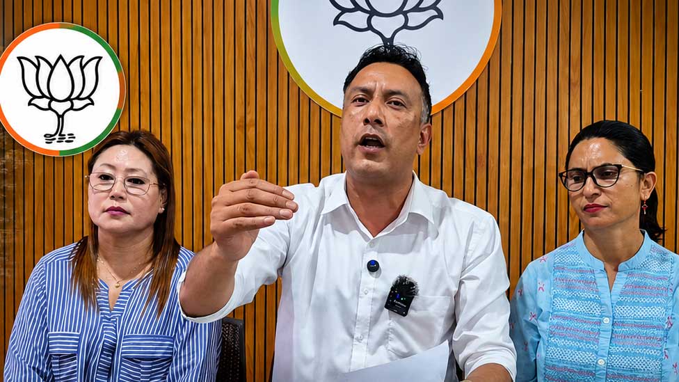 BJP leaders address press conference in Gangtok on Sikkim tourism permit system