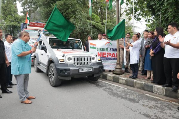 Sikkim Nepal Flood Relief team flagged off by CM Prem Singh Tamang in Gangtok Sikkim Nepal Flood Relief team flagged off by CM Prem Singh Tamang in Gangtok