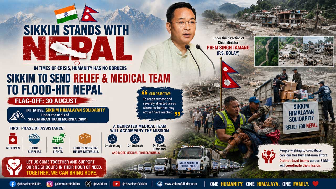 Sikkim Nepal Flood Relief team for flood-hit Nepal