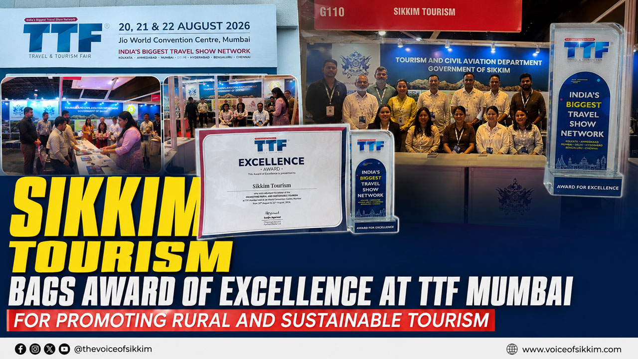 Sikkim Tourism TTF Mumbai 2026 Award of Excellence