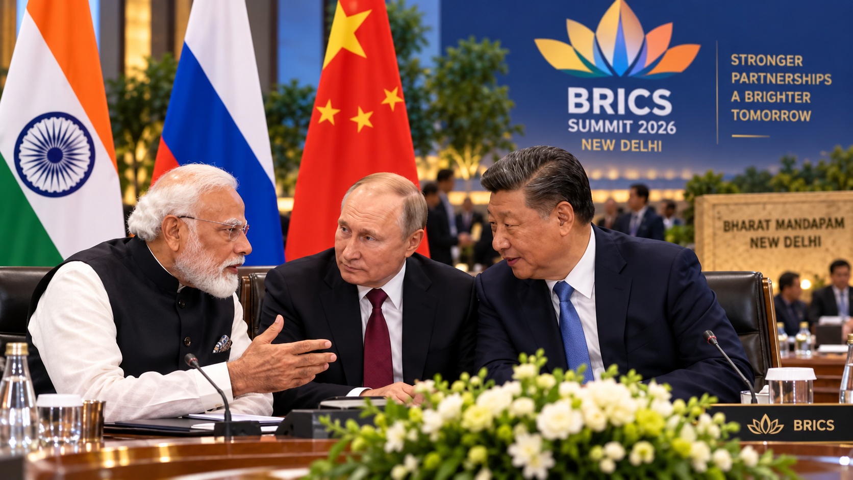 BRICS Summit 2026 in New Delhi with Narendra Modi Vladimir Putin and Xi Jinping