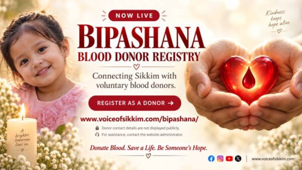 Bipashana Blood Donor Registry launch appeal for voluntary donors in Sikkim