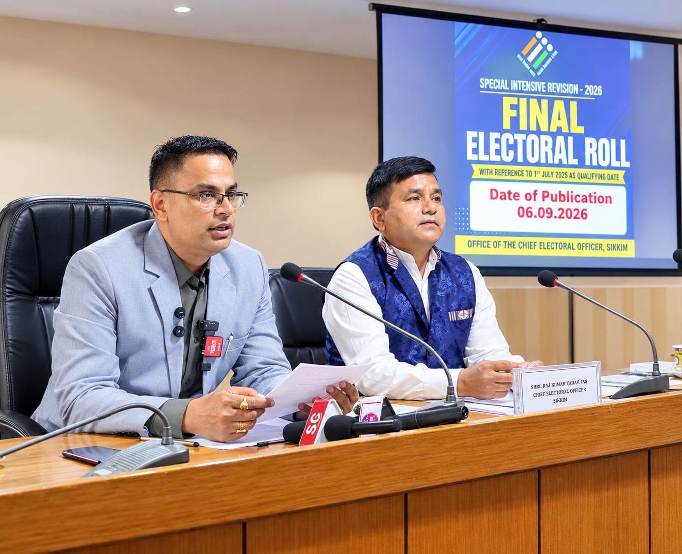 Sikkim Publishes Final Electoral Roll After SIR 2026; 4.18 Lakh Electors Registered