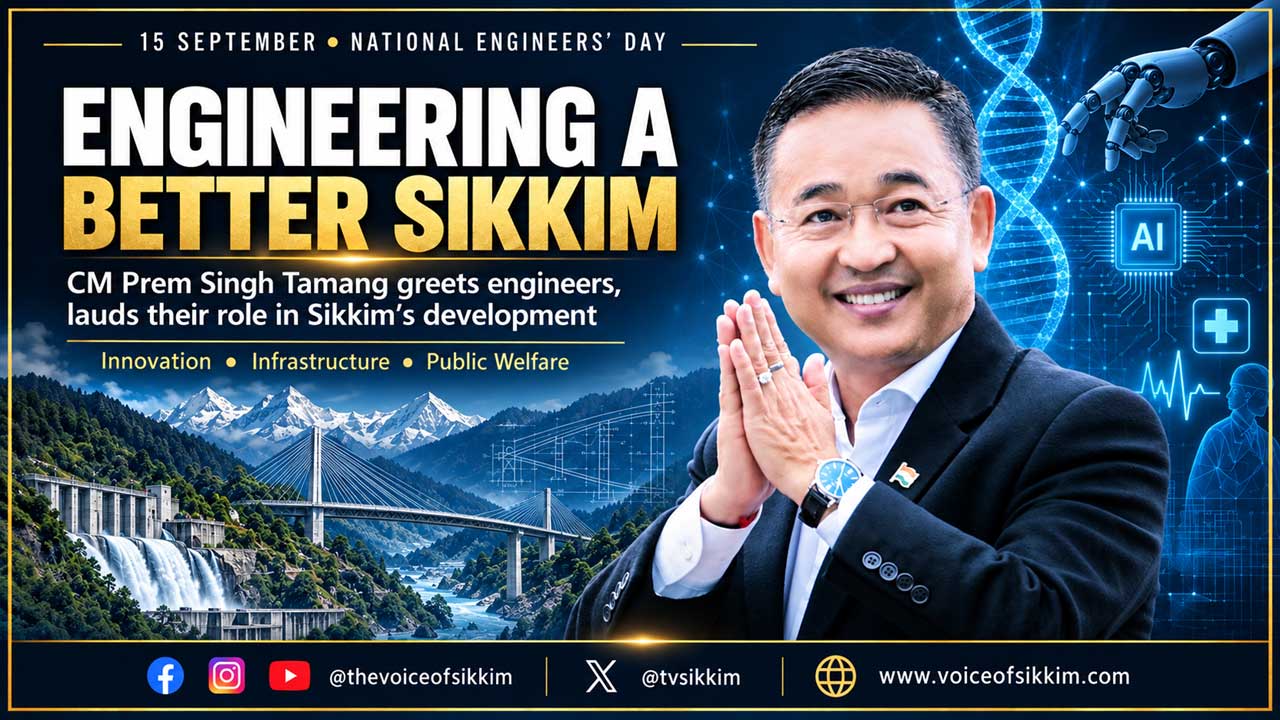 Sikkim Chief Minister Prem Singh Tamang, who extended greetings on Engineers’ Day 2026
