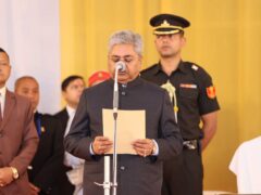 Dushyant Kumar Gautam sworn in as the 19th Governor of Sikkim at Lok Bhavan Gangtok