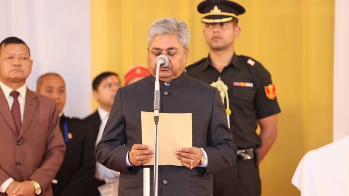 Dushyant Kumar Gautam sworn in as the 19th Governor of Sikkim at Lok Bhavan Gangtok