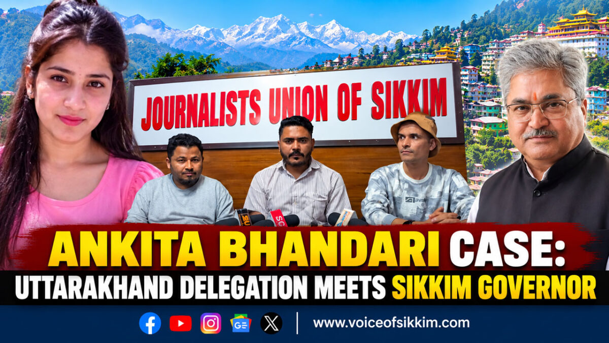 Uttarakhand Delegation addressing press conference at JUS in Gangtok