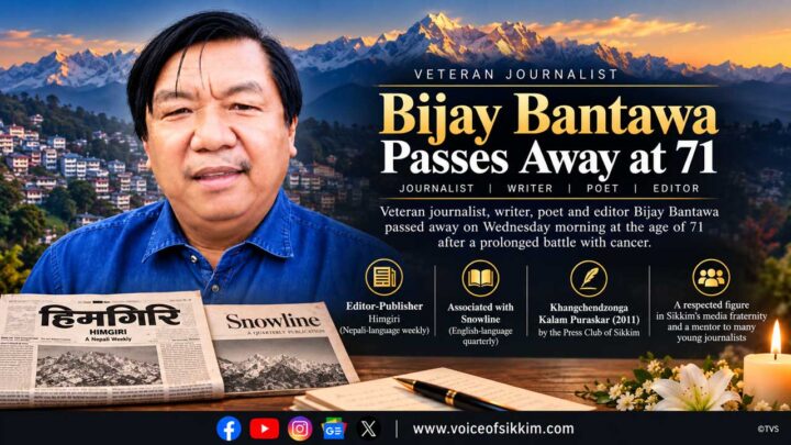 Veteran Sikkim journalist and Himgiri editor Bijay Bantawa