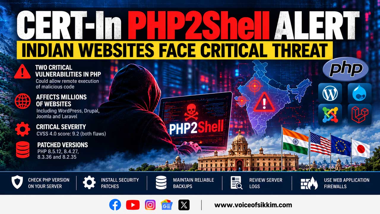 CERT-In PHP2Shell Alert: India, UK Warn of Critical PHP Flaws Threatening Websites Worldwide