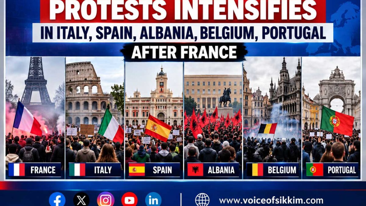 Europe Protests across France, Italy, Spain, Albania, Belgium and Portugal over rising living costs and public services.