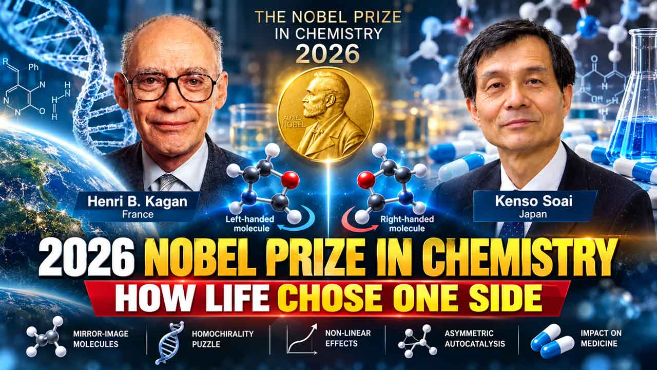2026 Nobel Prize in Chemistry laureates Henri Kagan and Kenso Soai 2026 Nobel Prize in Chemistry laureates Henri Kagan and Kenso Soai