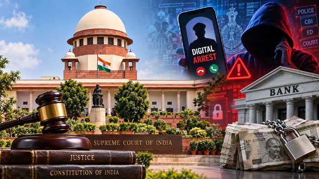 Supreme Court of India calls for banks to compensate digital arrest scam victims when due diligence failures result in financial losses.