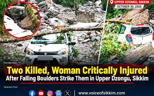 Upper Dzongu boulder fall incident kills two brothers and critically injures a woman in Mangan District, Sikkim.